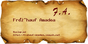 Frühauf Amadea névjegykártya